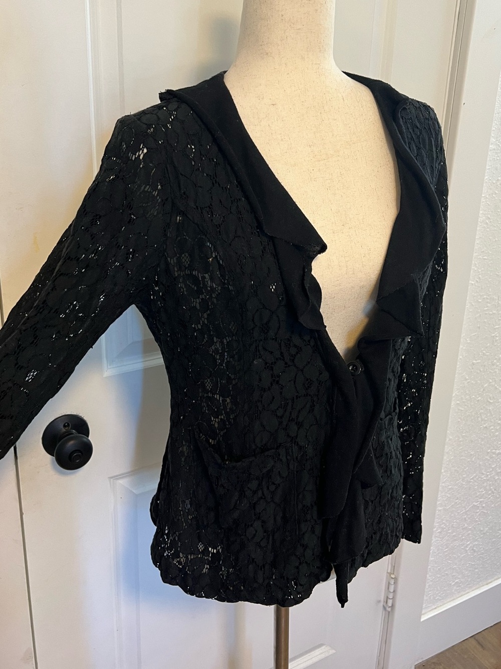 VNTG Y2K Lace Witchy Whimsygoth Cardigan Topper Jacket